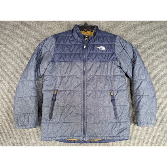 The North Face‎ Jacket Boys Large Blue Zip Reversible Mount Chimborazo NF0A34QJ - Picture 1 of 15